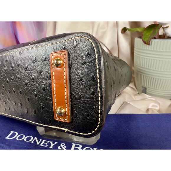 NWOT Dooney & Bourke Small Lexington Tote in Ostrich-Embossed Leather - Picture 10 of 16